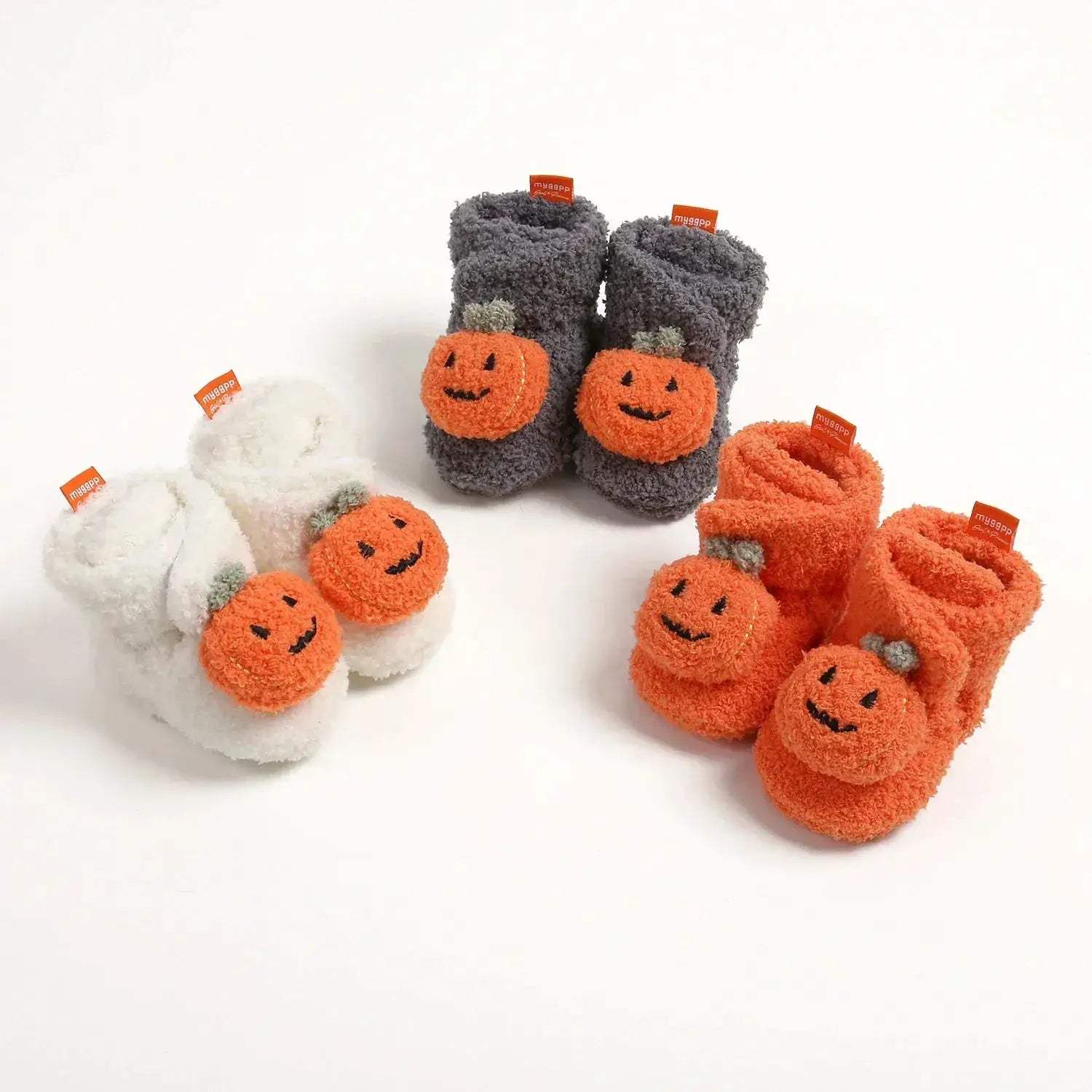 Baby Halloween Pumpkin Booties First Walkers Warm Winter Shoes - Image 3