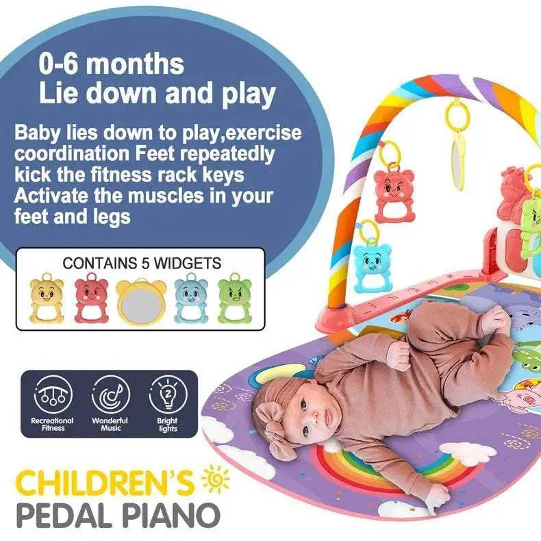 Baby Music Activity Gym Rug Play Mat Newborn Carpet Pedal Piano Keyboard Infant Fitness Rack Playmat Crawling Game Pad Toys Gift - Image 18