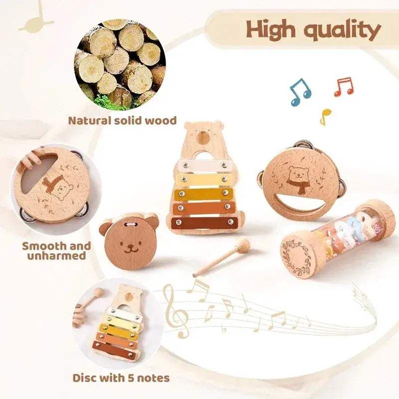 Educational Wooden Musical Toys Xylophone Set For Toddlers - Image 4