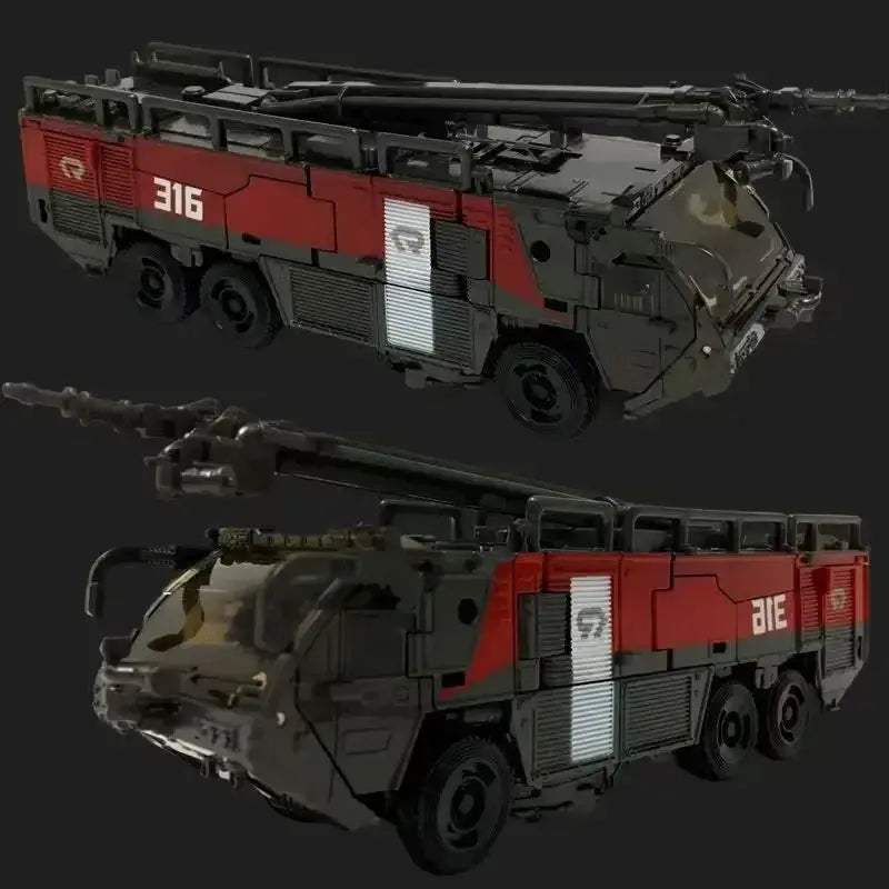 Transformer Action Figure Sentinel Prime Fire Engine Posable Robot Toy - Image 5