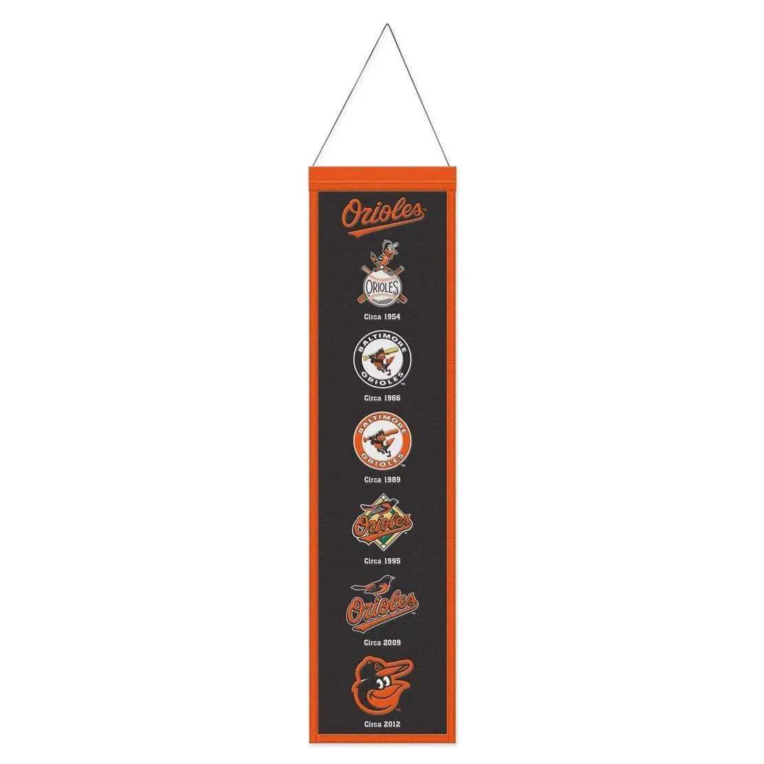 Baltimore Orioles Wool Banner 8x32 Heritage Evolution