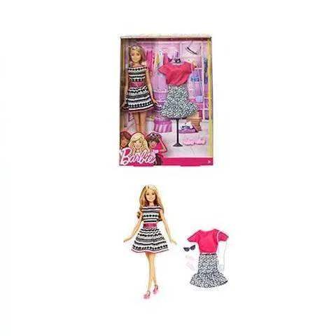 Barbie Fashionistas Doll and Fashion - Barbie Blonde Black/white dress - Image 2