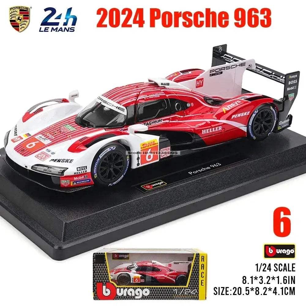 Bburago 1:24 Porsche 963 Die Cast Model Car Collectible - Image 15