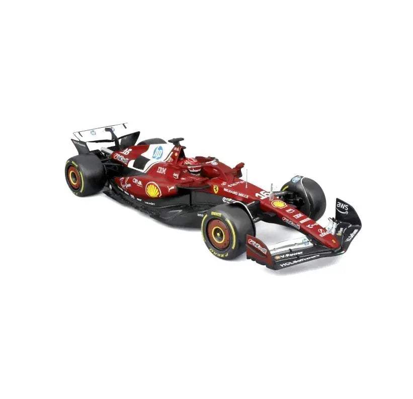 Bburago 1to18 Diecast Car Model Leclerc Hamilton Premium Alloy - Image 2