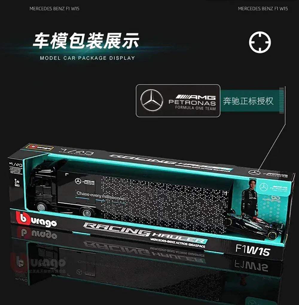 Bburago Diecast Premium 1 To 43 Mercedes F1 Hauler Set - Image 6