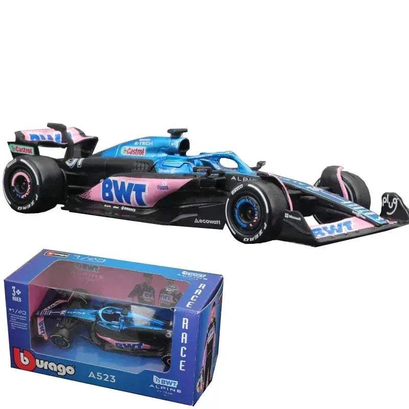 Bburago F1 Diecast Car Alpine Racing Authentic Livery - Image 7