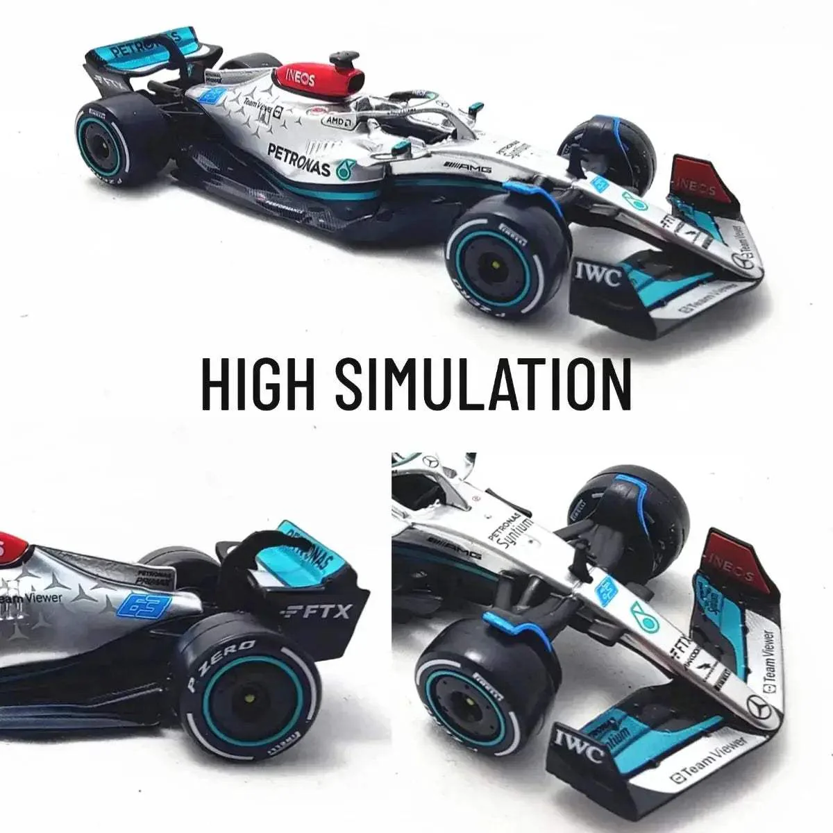 Bburago Mercedes F1 Diecast Model Collectible One Forty Three Scale - Image 4