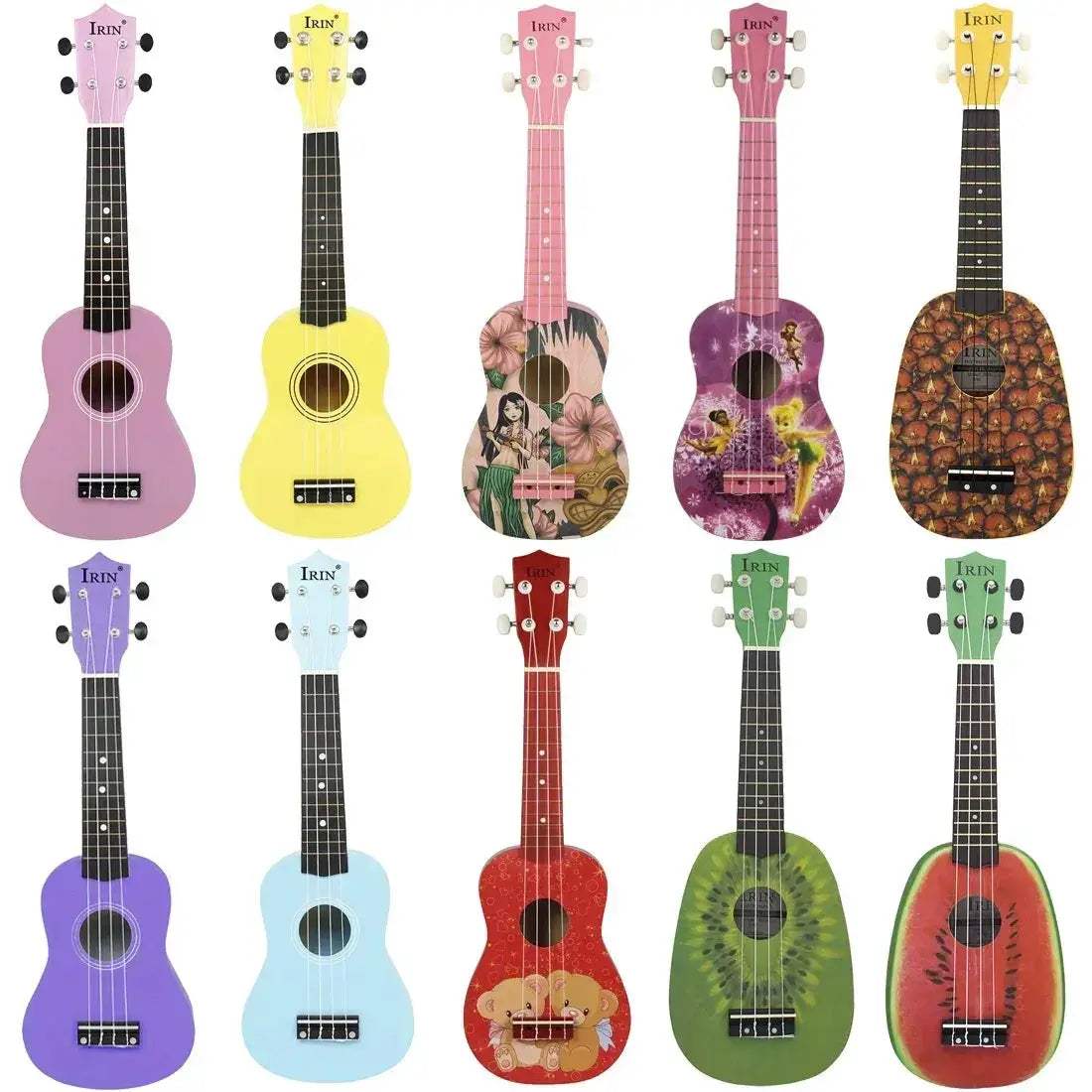 Beginner Friendly 21 Inch Ukulele Cartoon Fruit Design For Kids