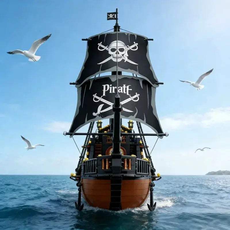 Pirate Ship Building Blocks Compatible Educational Toy - Image 3