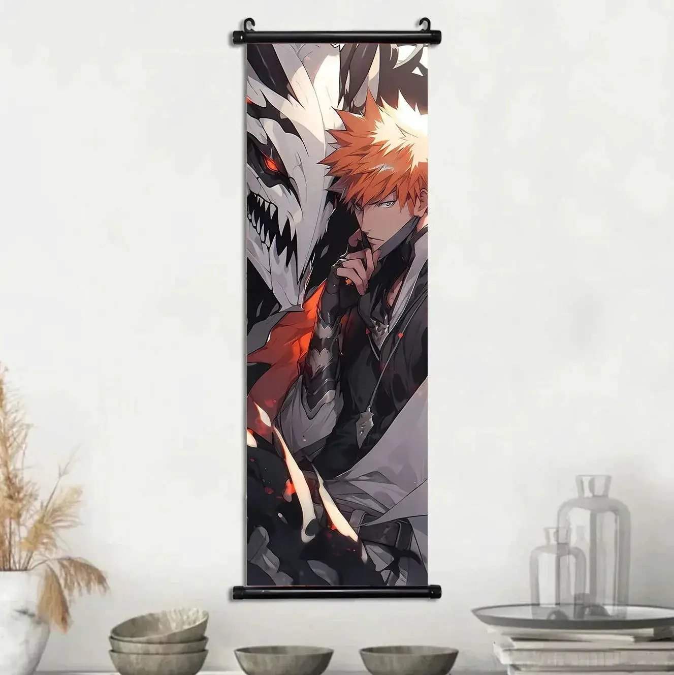 Bleach Anime Scroll Wall Art Poster, Decorative Print Ichigo Kurosaki, Hitsugaya Toshiro, and Grimmjow Jaegerjaquez Canvas Home Decor - Image 32