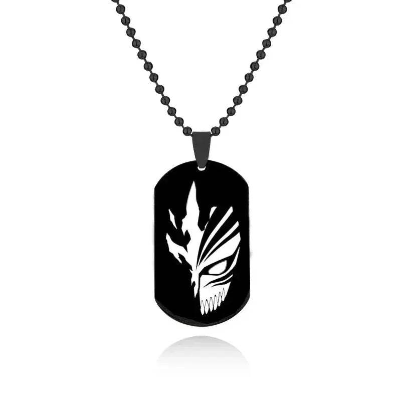 Bleach Ulquiorra Cifer Mask Anime Necklace Fashion Broken Masks Pendant Metal Choker Necklace - Image 12