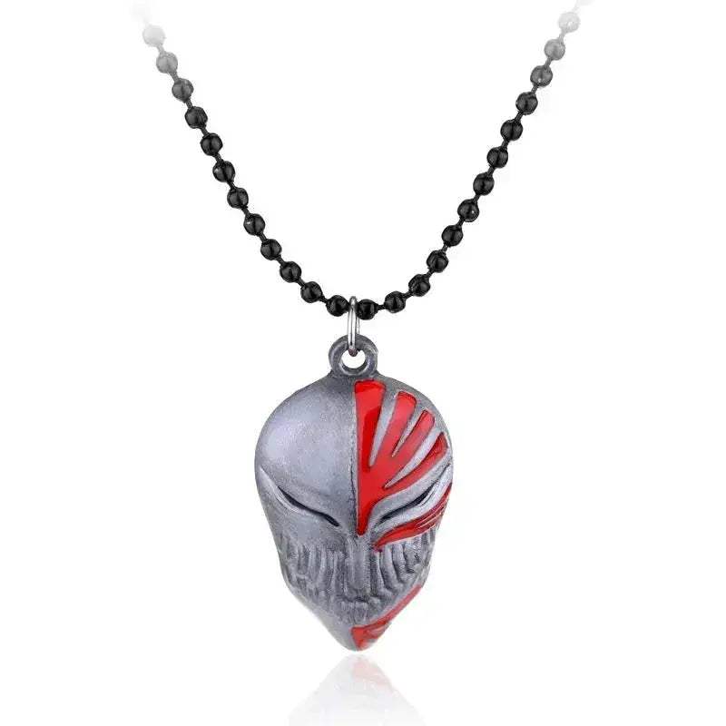 Bleach Ulquiorra Cifer Mask Anime Necklace Fashion Broken Masks Pendant Metal Choker Necklace - Image 8