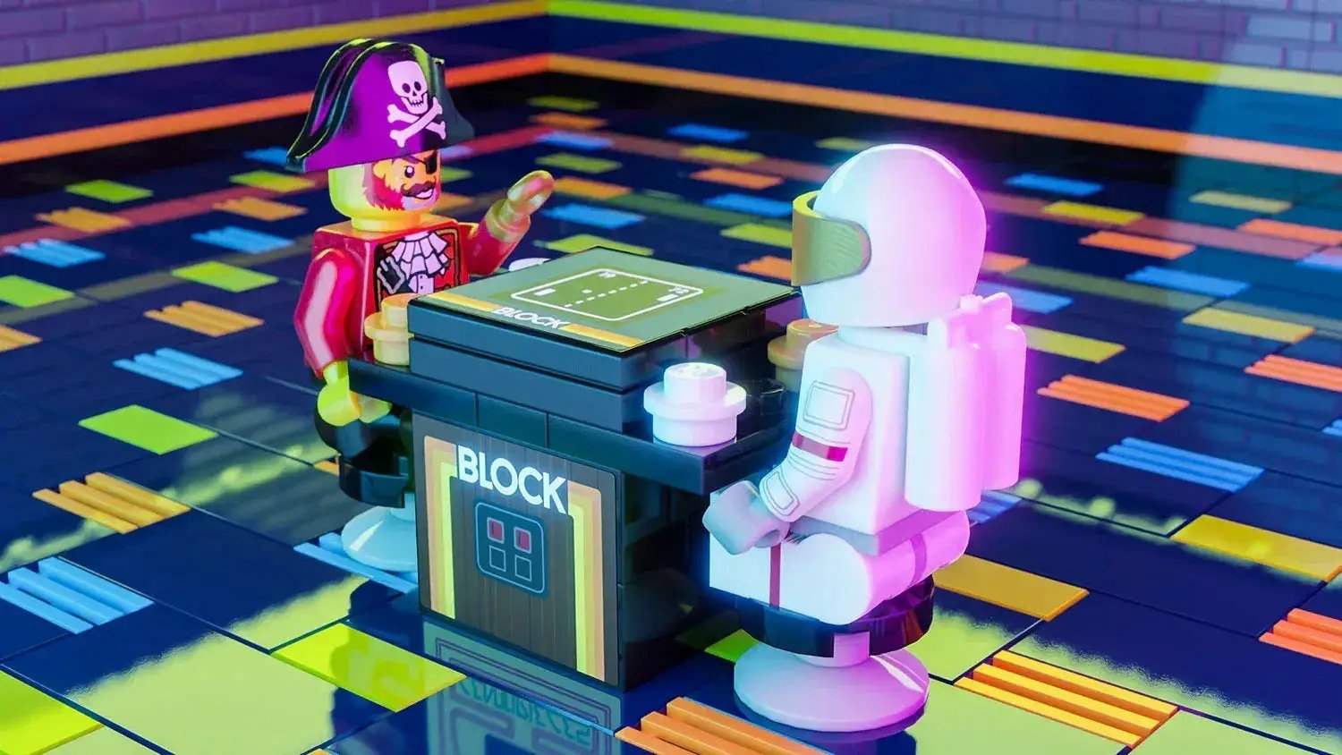 Block 2-Player Classic Arcade made using LEGO parts - B3 Customs - Image 3