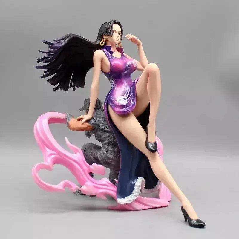 Boa Hancock One Piece Figurines, Empress Sitting on Marine Anime Figures 8 in