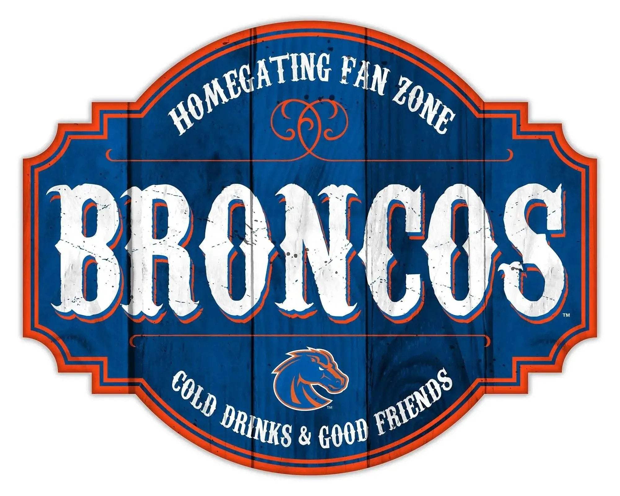 Boise State Broncos Sign Wood 12 Inch Homegating Tavern