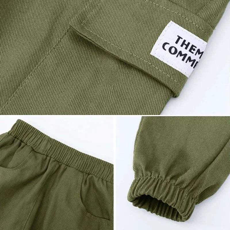 Boys Cargo Pants With Elastic Waist For Active Play - Image 3