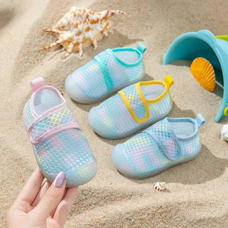 Breathable Baby Shoes Mesh Sandals Slip On First Walkers Lightweight