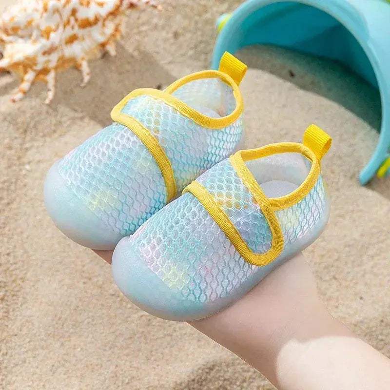 Breathable Baby Shoes Mesh Sandals Slip On First Walkers Lightweight - Image 3