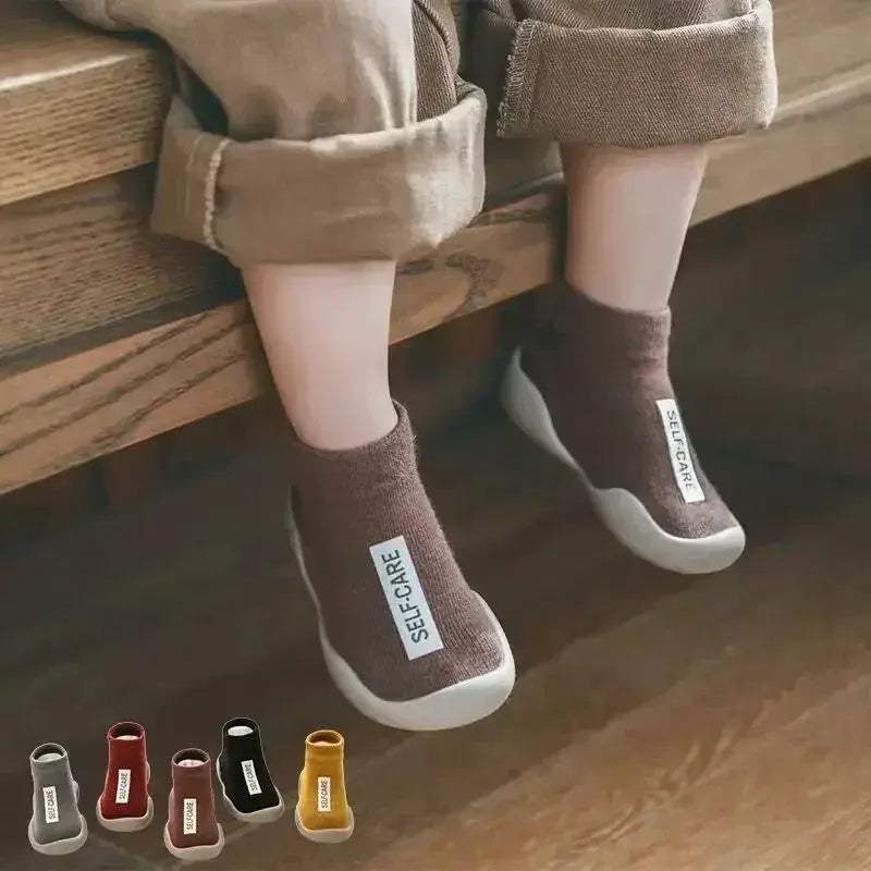 Breathable Cotton Baby Moccasins Non Slip Indoor Slippers - Image 4