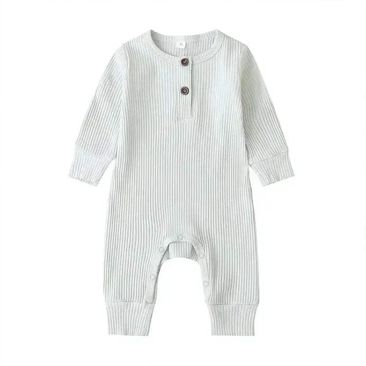 Breathable Soft Cotton Unisex Baby Romper Long Sleeve - Image 7