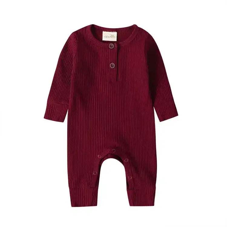 Breathable Soft Cotton Unisex Baby Romper Long Sleeve - Image 9