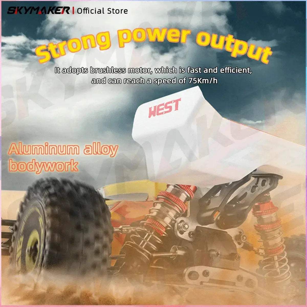 Brushless Off-Road RC Car 1 to 14 Scale High Speed - Image 3