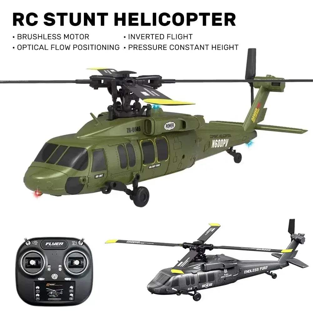 Brushless RC Helicopter With 6 Axis Gyro For Inverted Stunts