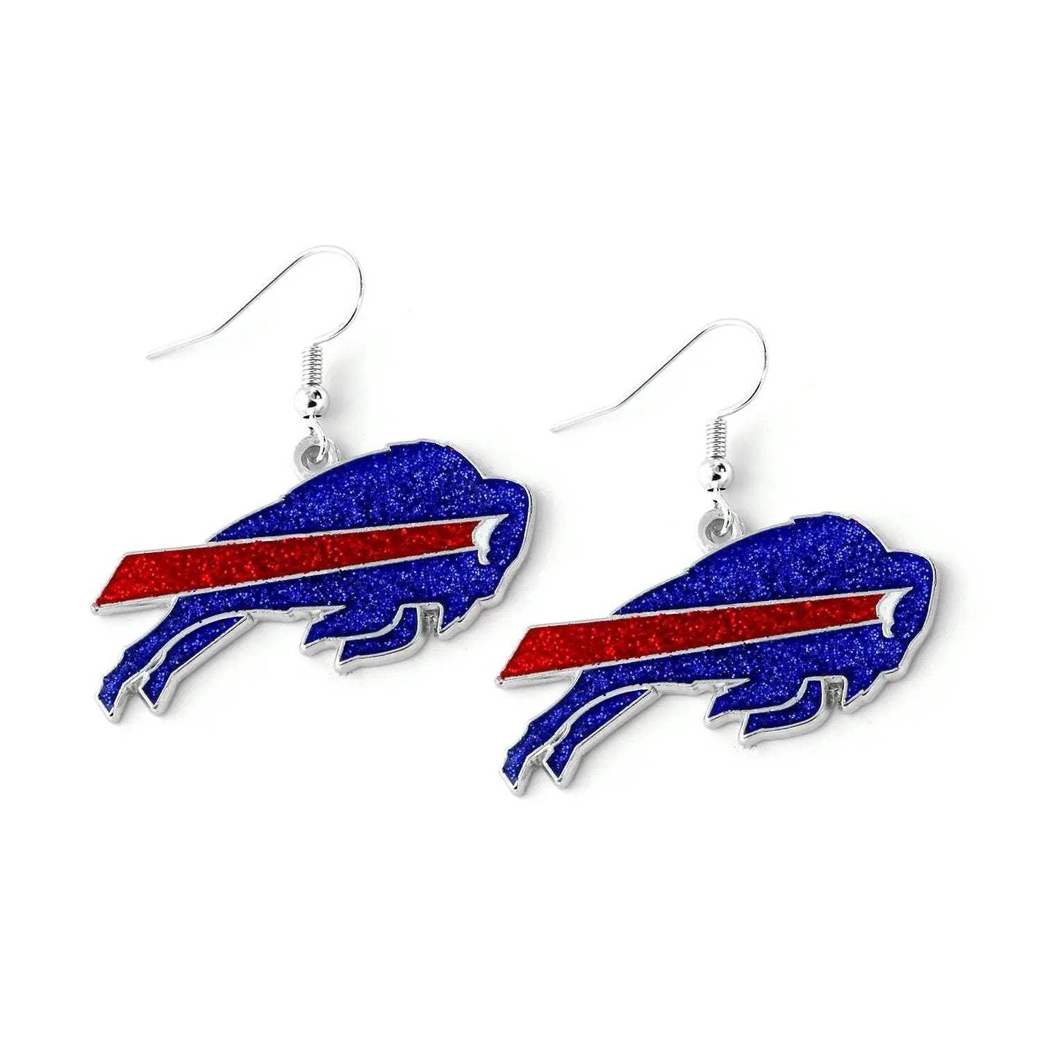 Buffalo Bills Glitter Dazzle Earrings With Team Graphics