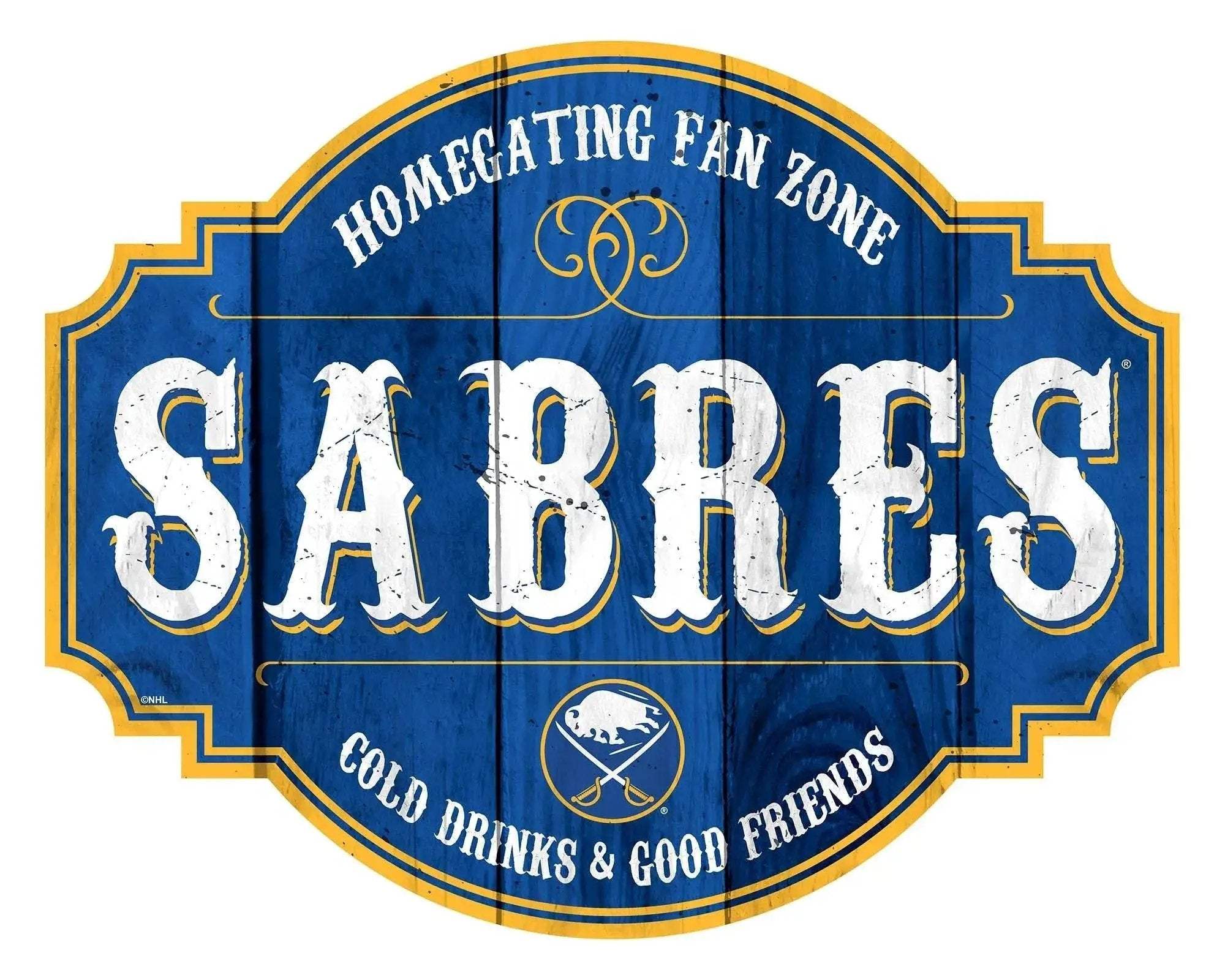 Buffalo Sabres Wood Sign 12 Inch Homegating Tavern