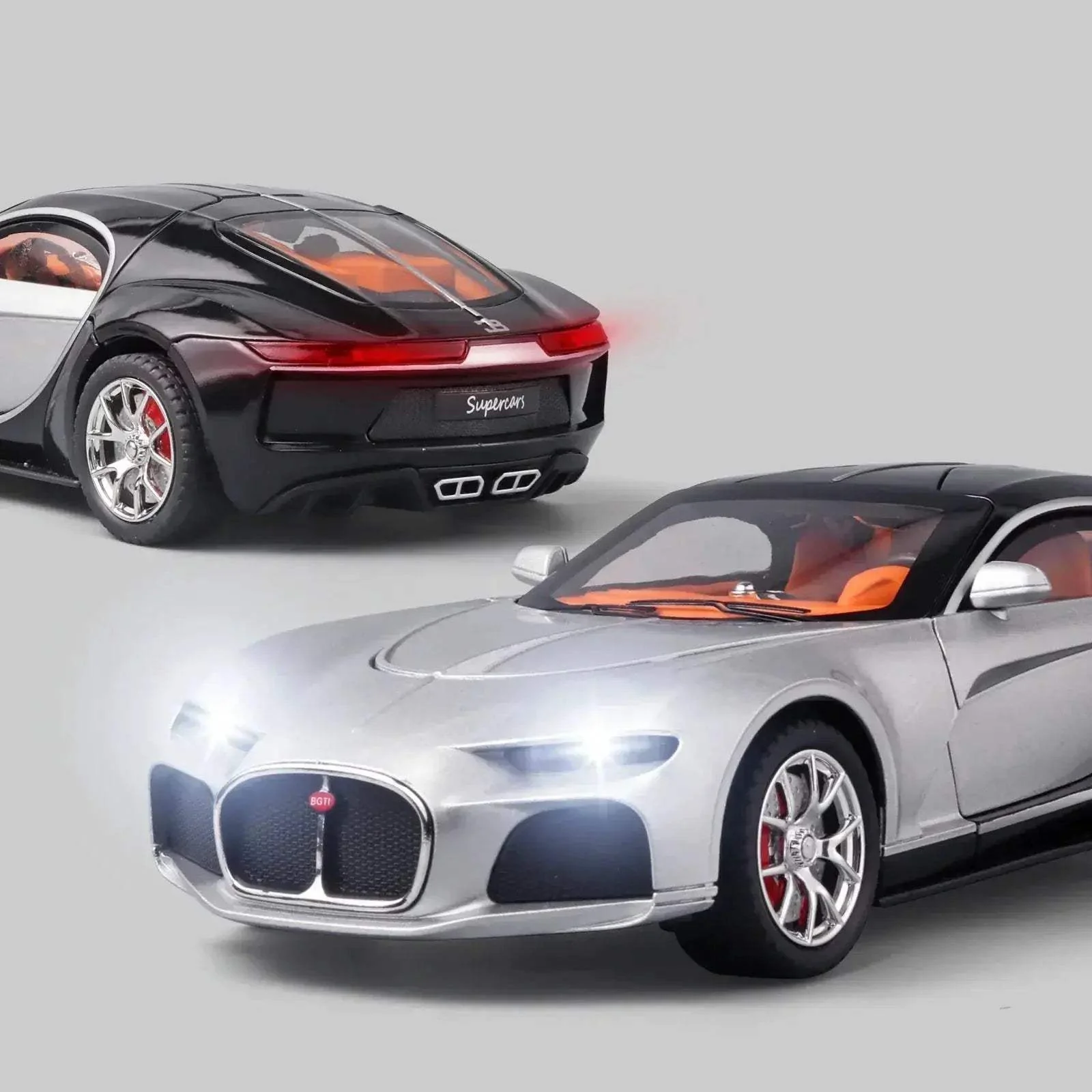 Bugatti Atlantic 1:24 Diecast Alloy Model Car Black - Image 4