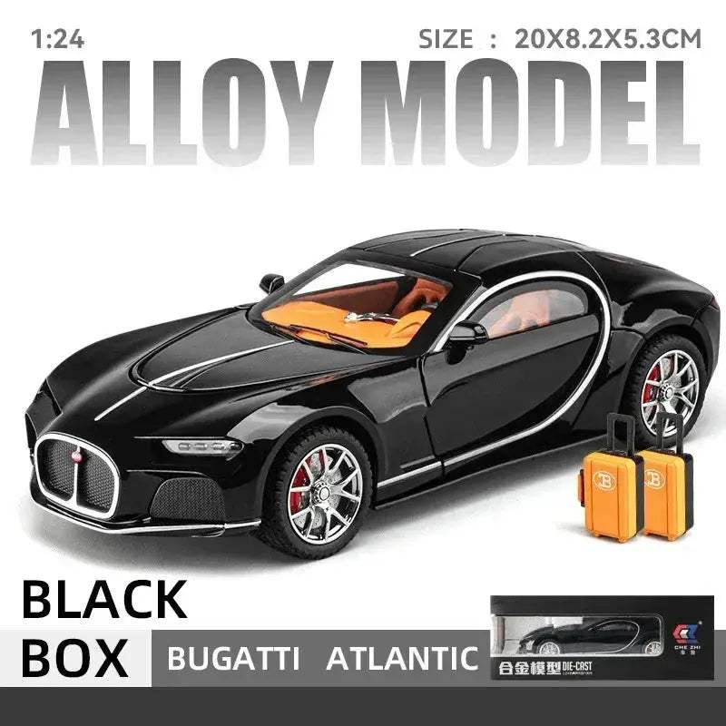 Bugatti Atlantic 1:24 Diecast Alloy Model Car Black - Image 7