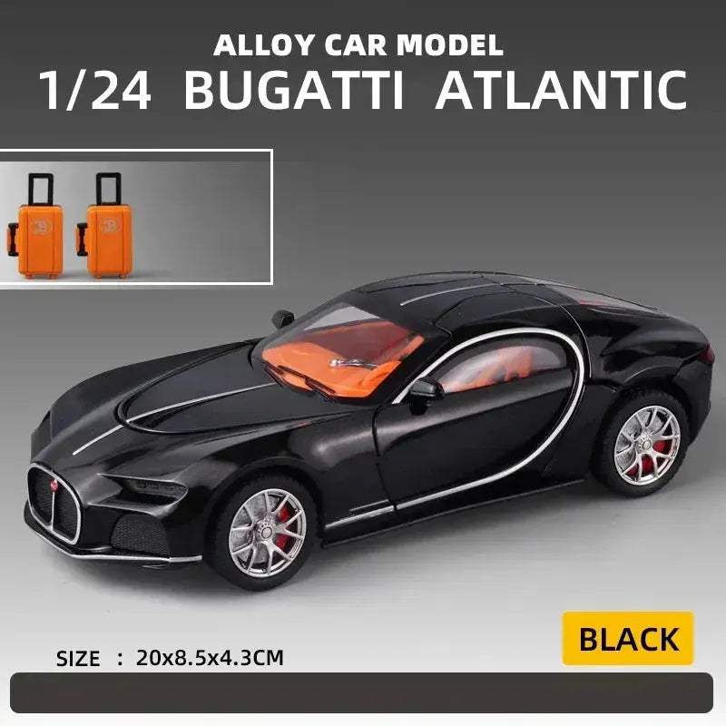 Bugatti Atlantic 1:24 Diecast Alloy Model Car Black - Image 8