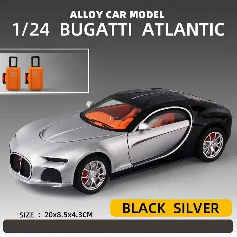 Bugatti Atlantic 1:24 Diecast Alloy Model Car Black - Image 9