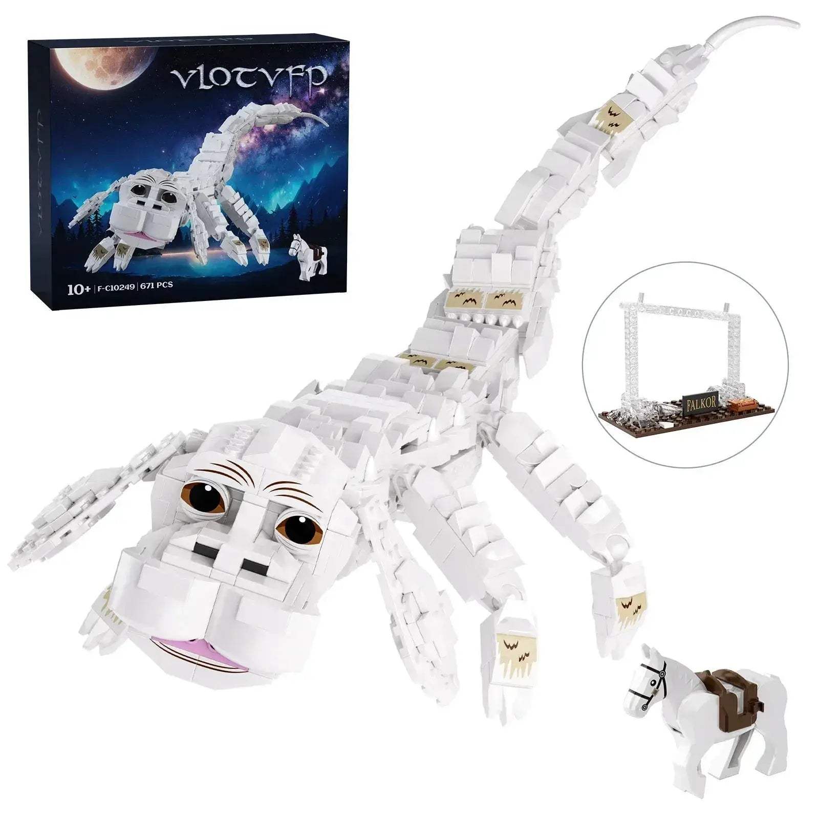 BuildMoc Falkor Luck Dragon Building Brick Set, ABS Plastic, LEGO Compatible - Image 7