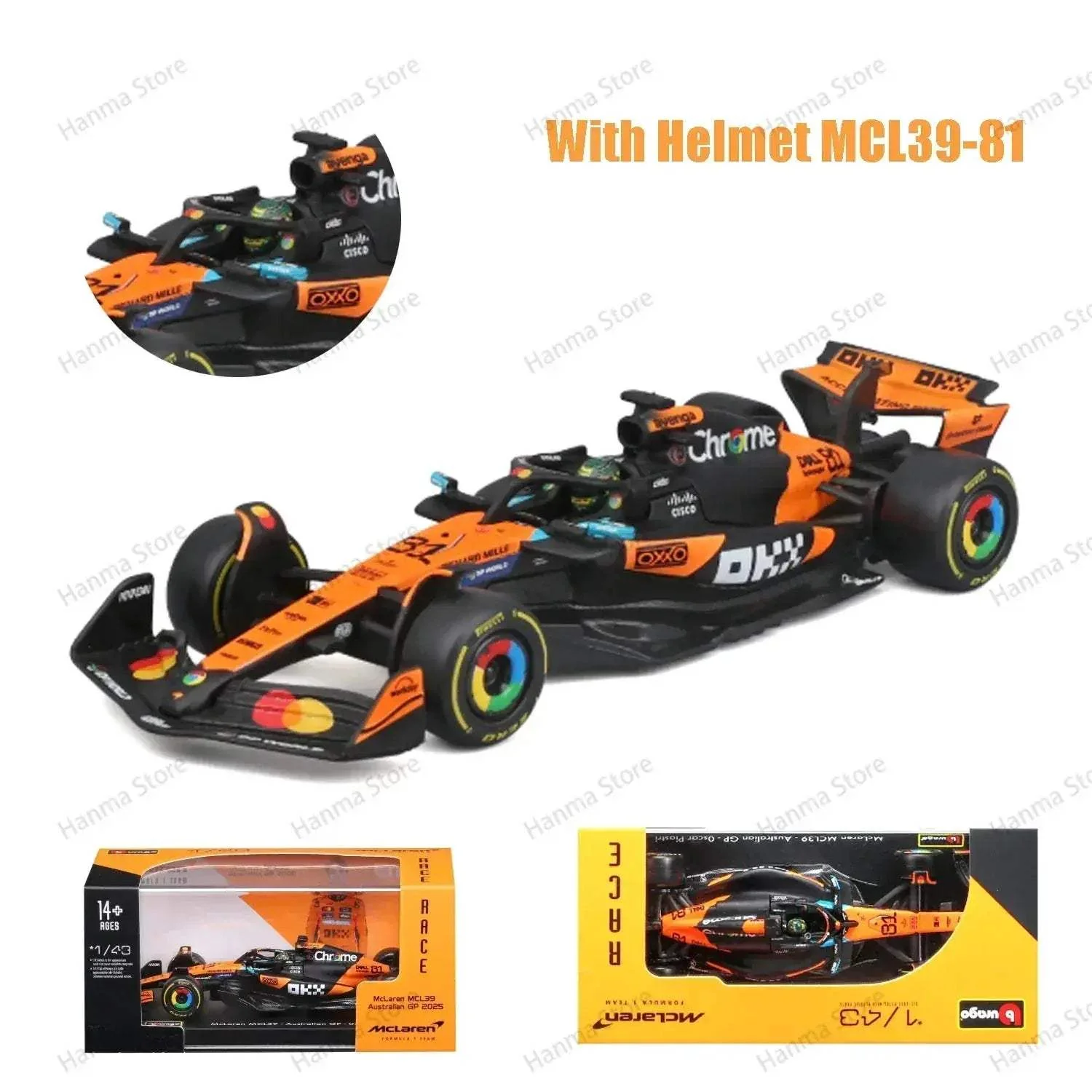 Burago 1:43 AMR23 F1 Diecast Model Car With Acrylic Packaging - Image 7