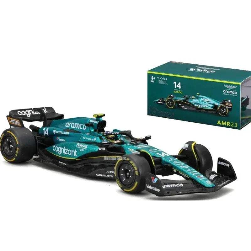 Burago 1:43 AMR23 F1 Diecast Model Car With Acrylic Packaging - Image 8