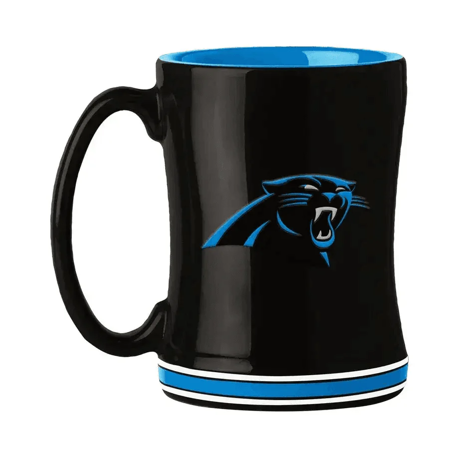 Carolina Panthers 14oz Sculpted Relief Team Color Mug