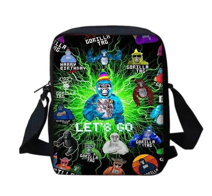 Cartoon Gorilla School Backpack For Kids With Pencil Case - Image 8