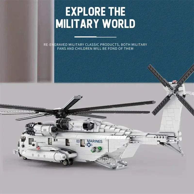 CH53E Transport Helicopter Building Blocks Set For DIY - Image 5