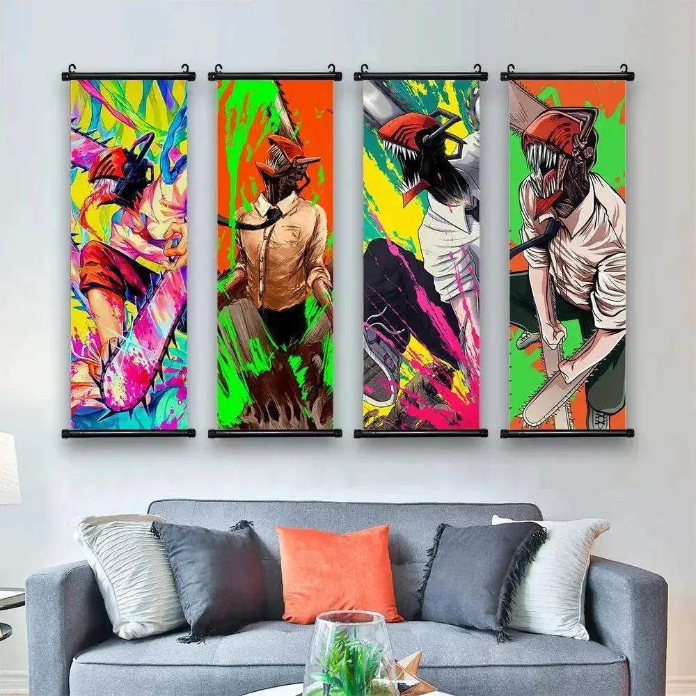 Chainsaw Man Anime Canvas Scrolls Collection, Wall Art Hanging Print Poster Home Decor - Image 2