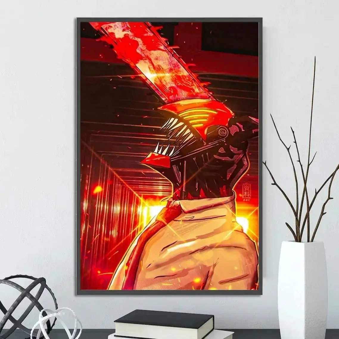 Chainsaw Man Self-adhesive Poster Wallpaper, Anime Wall Art Home Decoration Painting For Bedroom Computer Decor (Frames Not Included) - Image 24