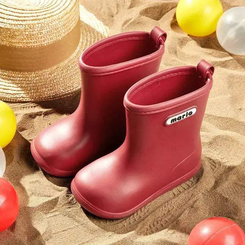 Cheerful Mario Kids Rain Boots Waterproof Unisex Outdoors