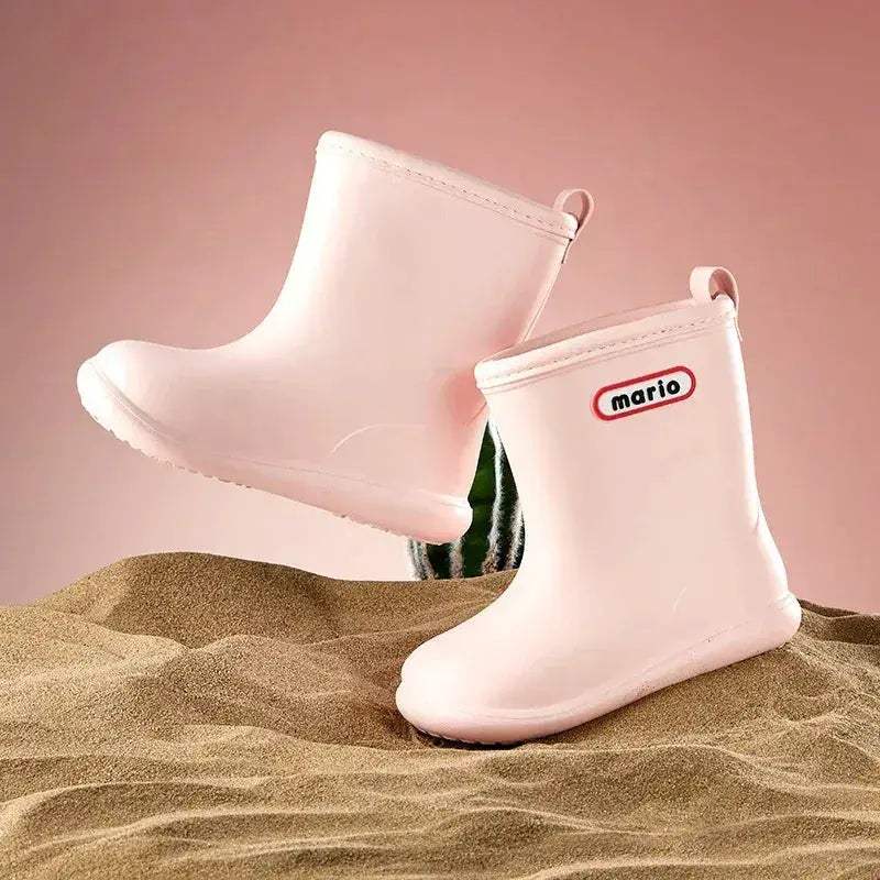 Cheerful Mario Kids Rain Boots Waterproof Unisex Outdoors - Image 3