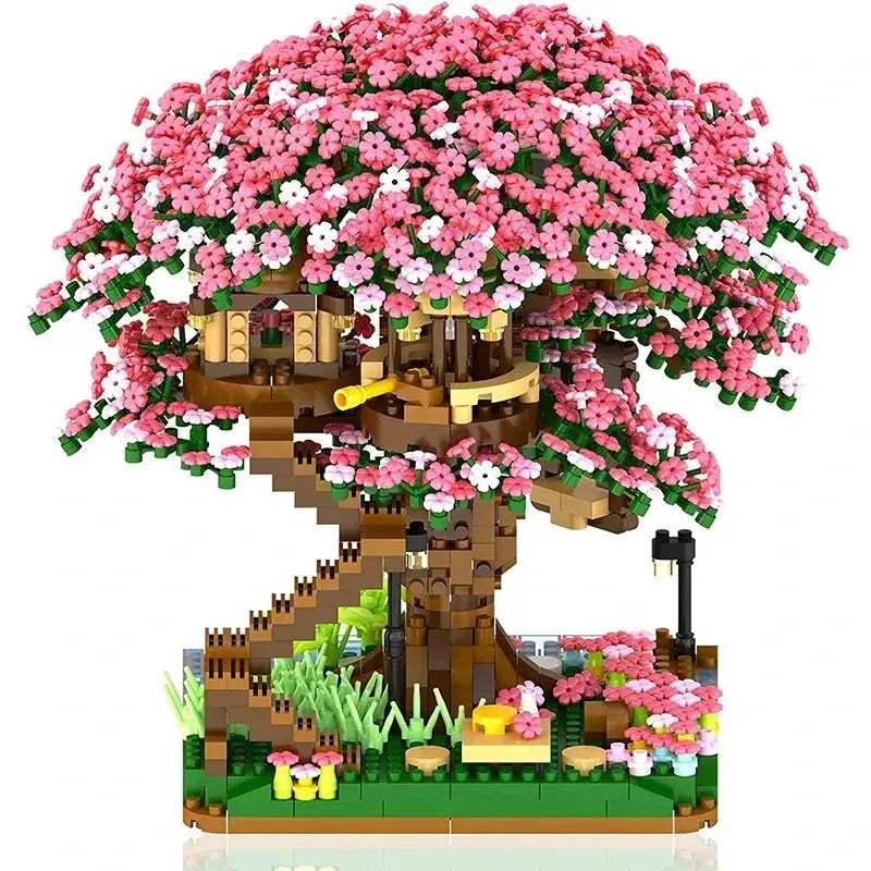 Cherry Blossom Tree Building Blocks Set With Light - Image 4