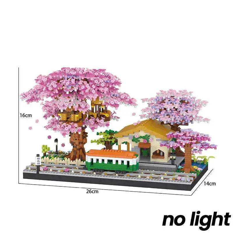 Cherry Blossom Tree Building Blocks Set With Light - Image 7