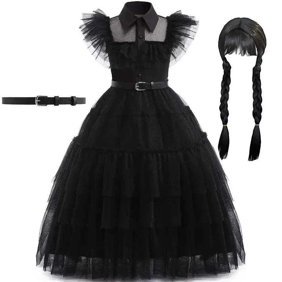 Chic Dress Wednesday Cosplay For Girls Party Costume - Image 13