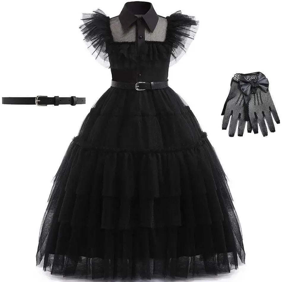 Chic Dress Wednesday Cosplay For Girls Party Costume - Image 15