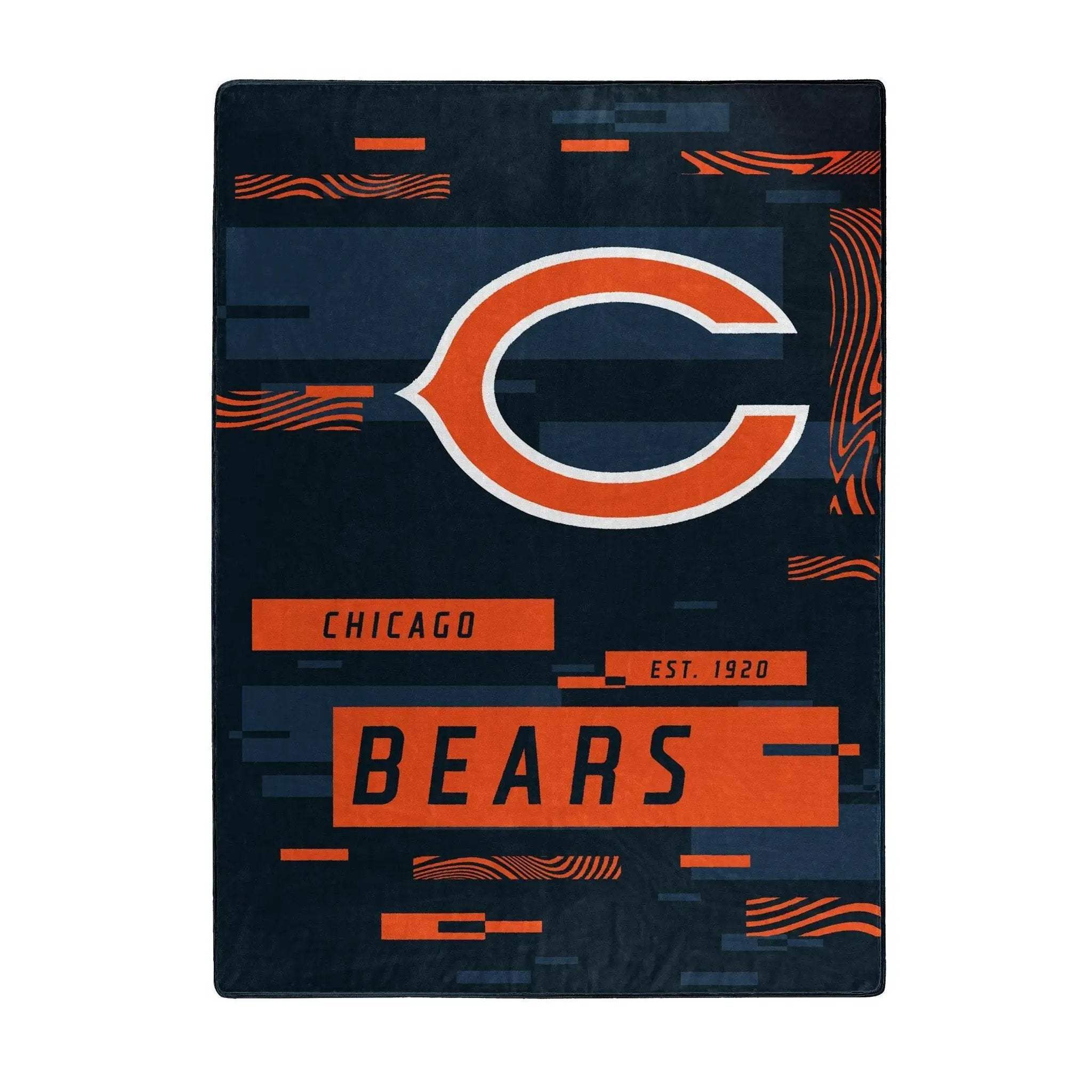 Chicago Bears Raschel Throw Blanket 60x80 Digital Design