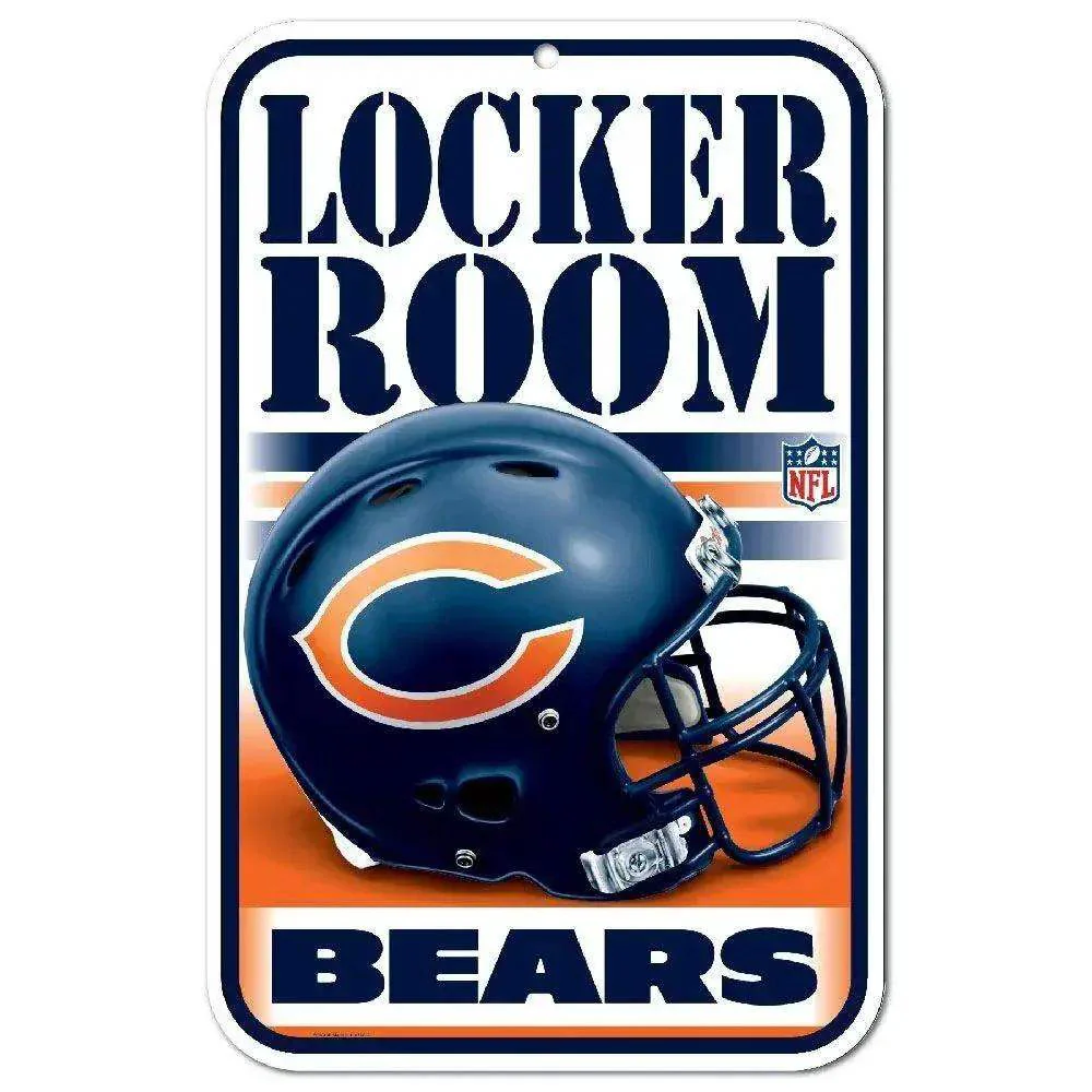 Chicago Bears Sign 11x17 Plastic Locker Room Design