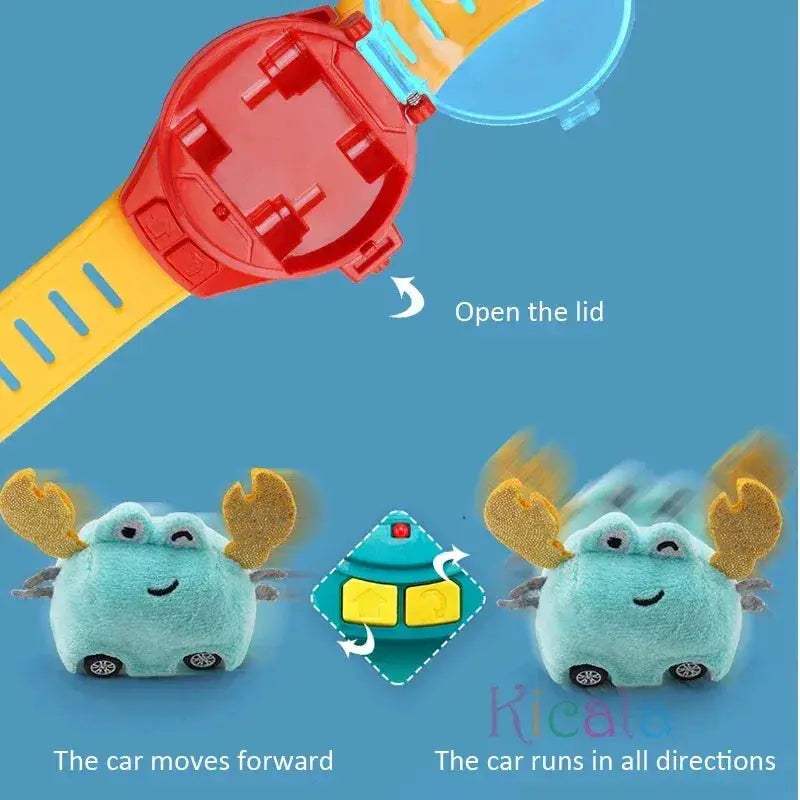 Kids RC Car Watch Toy With LED Lights 2.4GHz Remote - Image 5